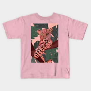 Pink Jaguar Kids T-Shirt